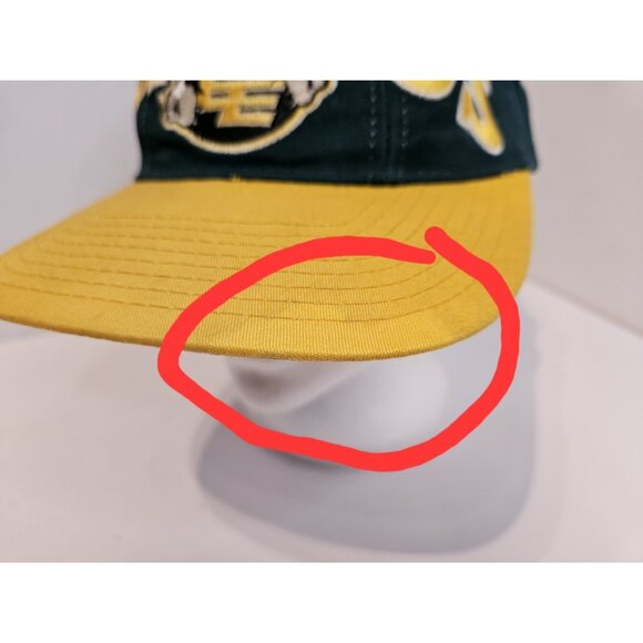 VTG 90s Edmonton Eskimos Starter Hat Fabric Adjustable Strap Polar Bear Rare - Picture 3 of 11